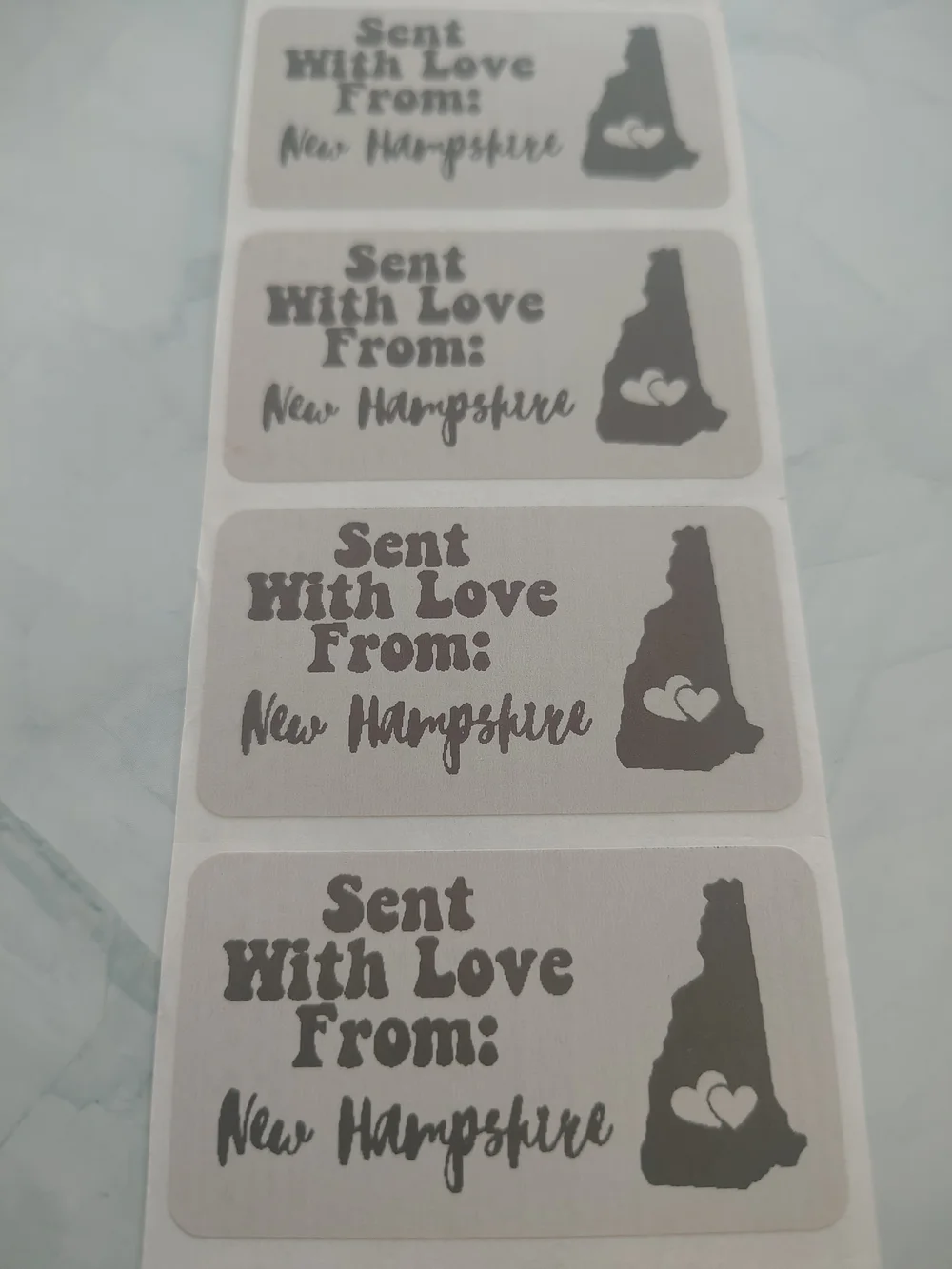 💙100 New Hampshire- Shipping Labels Thermal Packaging Stickers 2.25